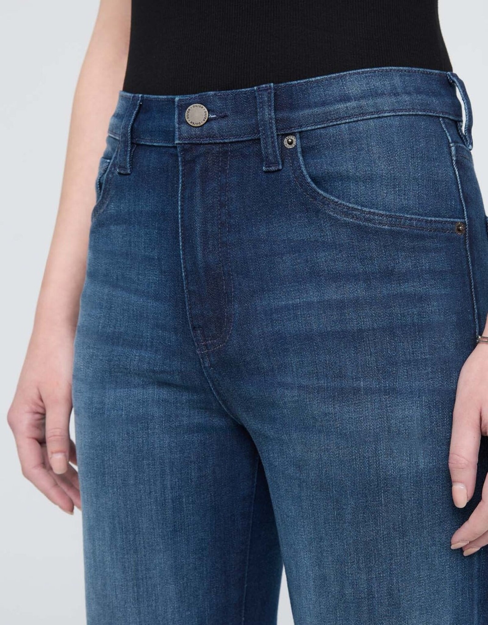 Duer Performance Denim High Rise Straight - Moonlight