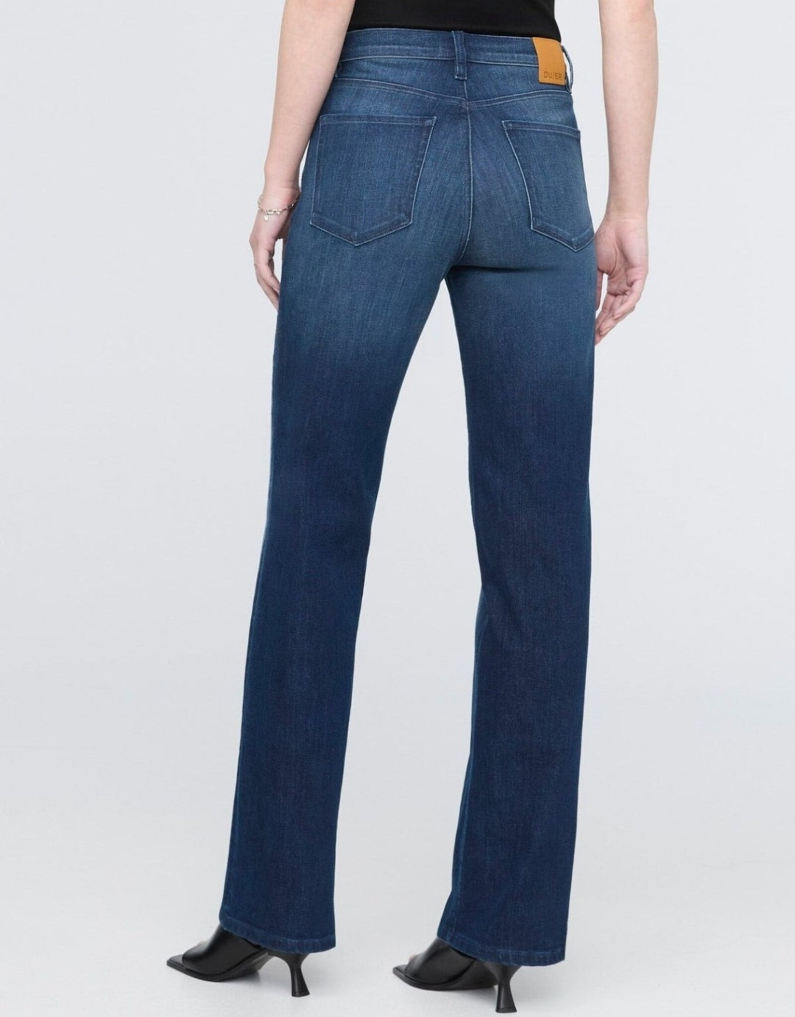 Duer Performance Denim High Rise Straight - Moonlight