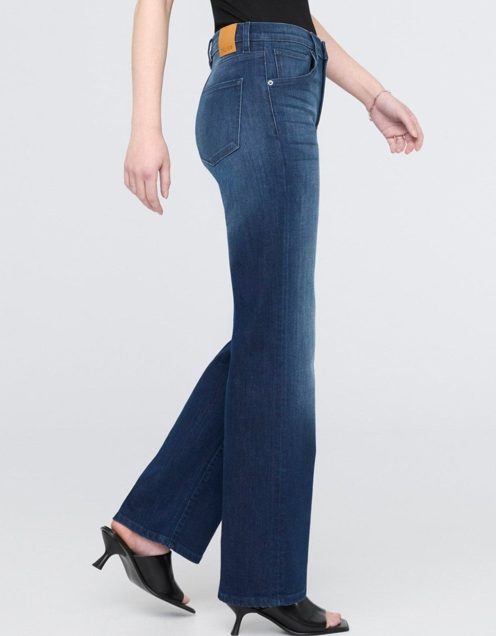 Duer Performance Denim High Rise Straight - Moonlight
