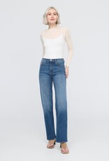 Duer DUER Performance Denim High Rise Straight - Mid Blue
