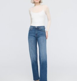 Duer DUER Performance Denim High Rise Straight - Mid Blue