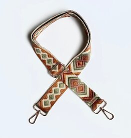 Iconic Mi Guitar Purse Strap -  Strap Jacquard Pattern Brown