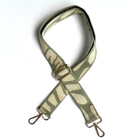 Iconic Mi Guitar Purse Strap - Beige Leaves