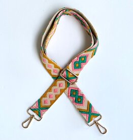 Iconic Mi Guitar Purse Strap -  Strap Jacquard Pattern Pink