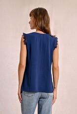 Molly Bracken Lace Trim Sleeveless Top