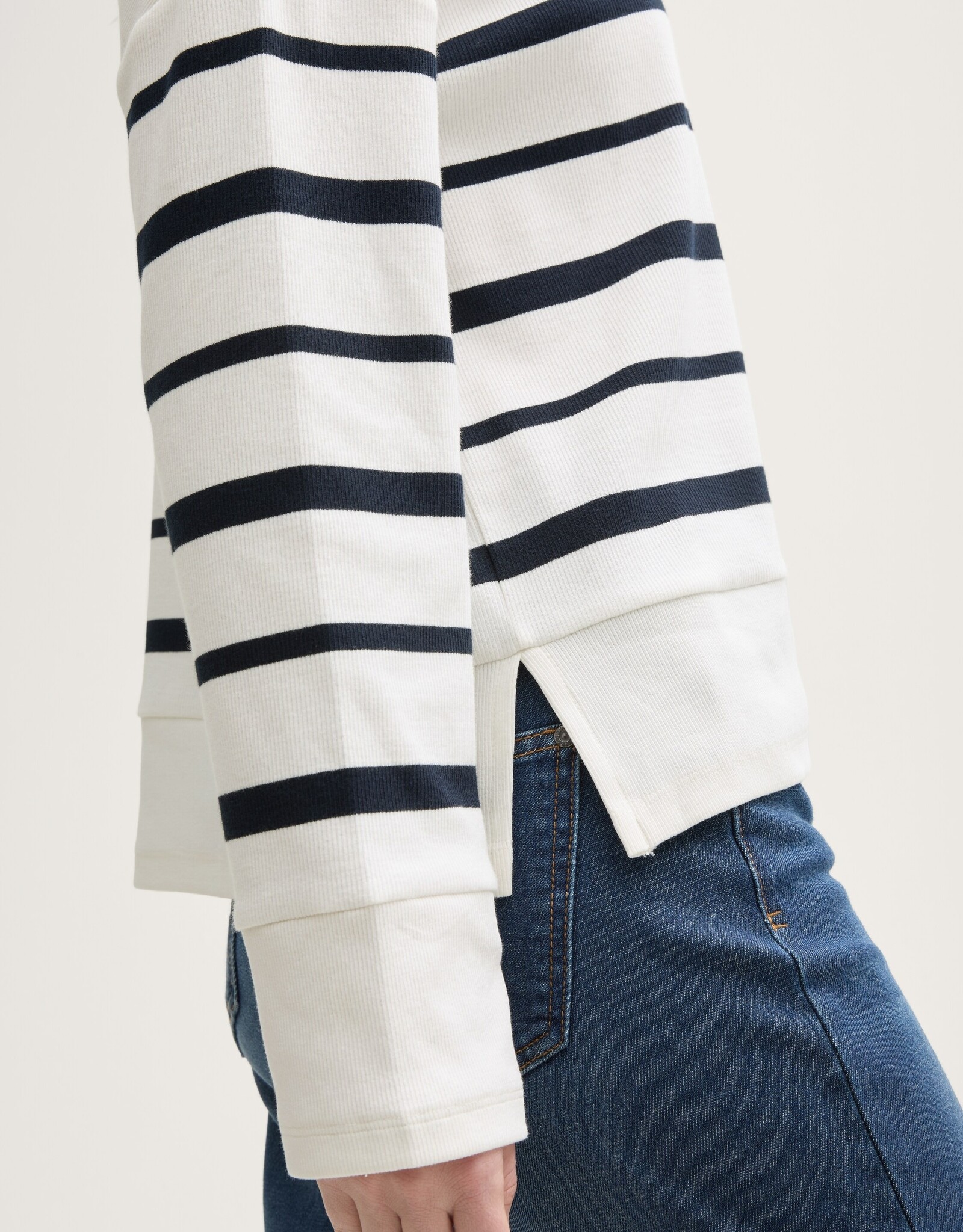 Tom Tailor Ribbed L/S Striped Pullover
