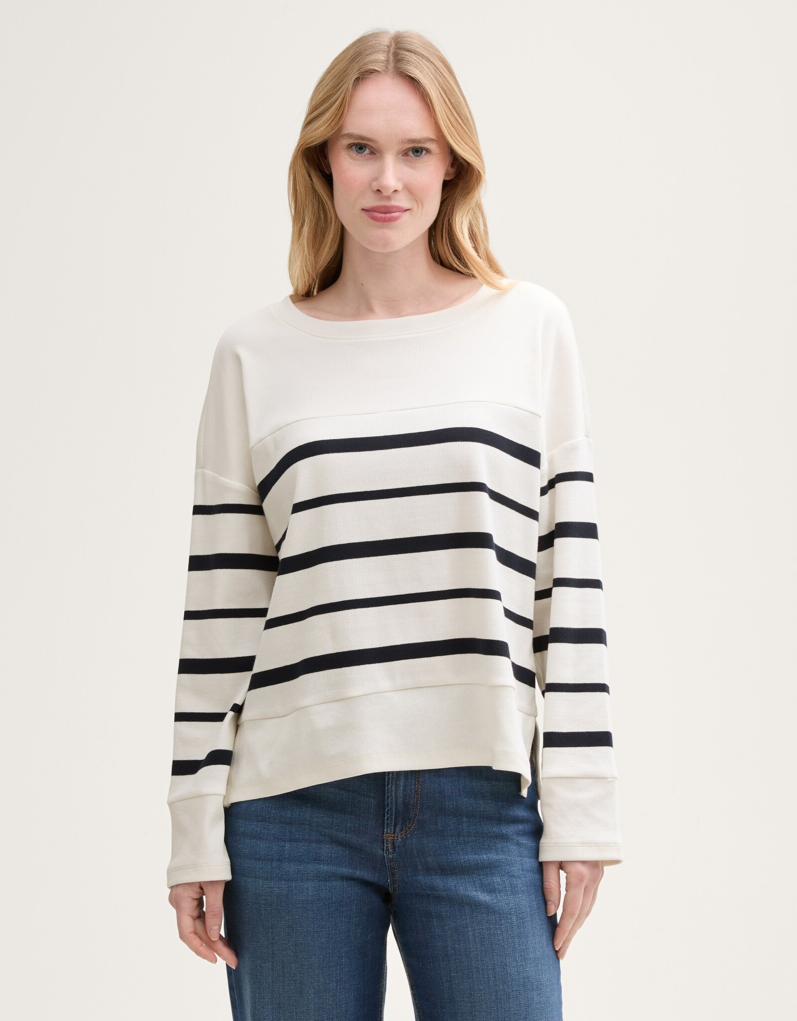 Tom Tailor Ribbed L/S Striped Pullover