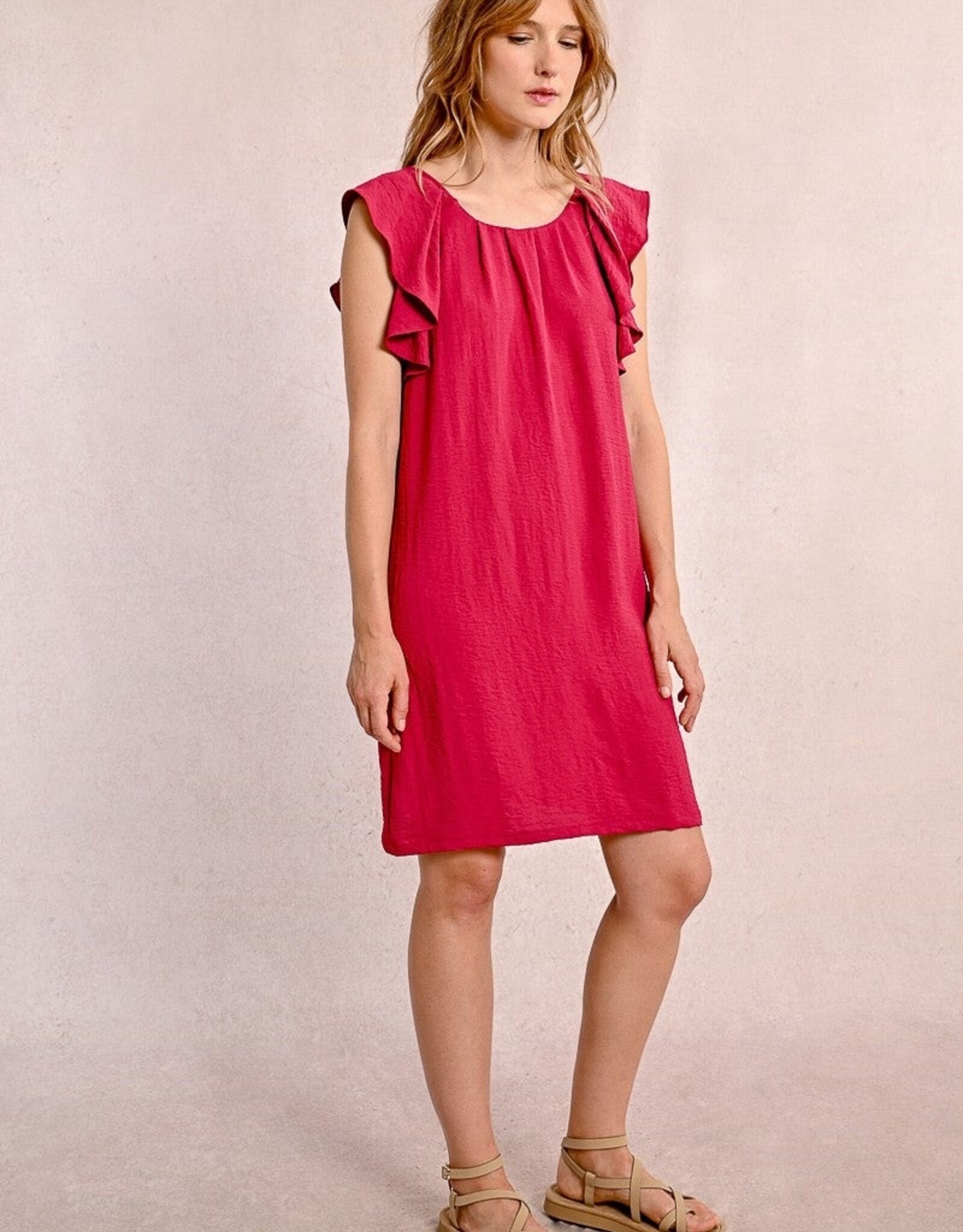 Molly Bracken Ruffle Sleeve Dress
