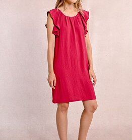 Molly Bracken Ruffle Sleeve Dress