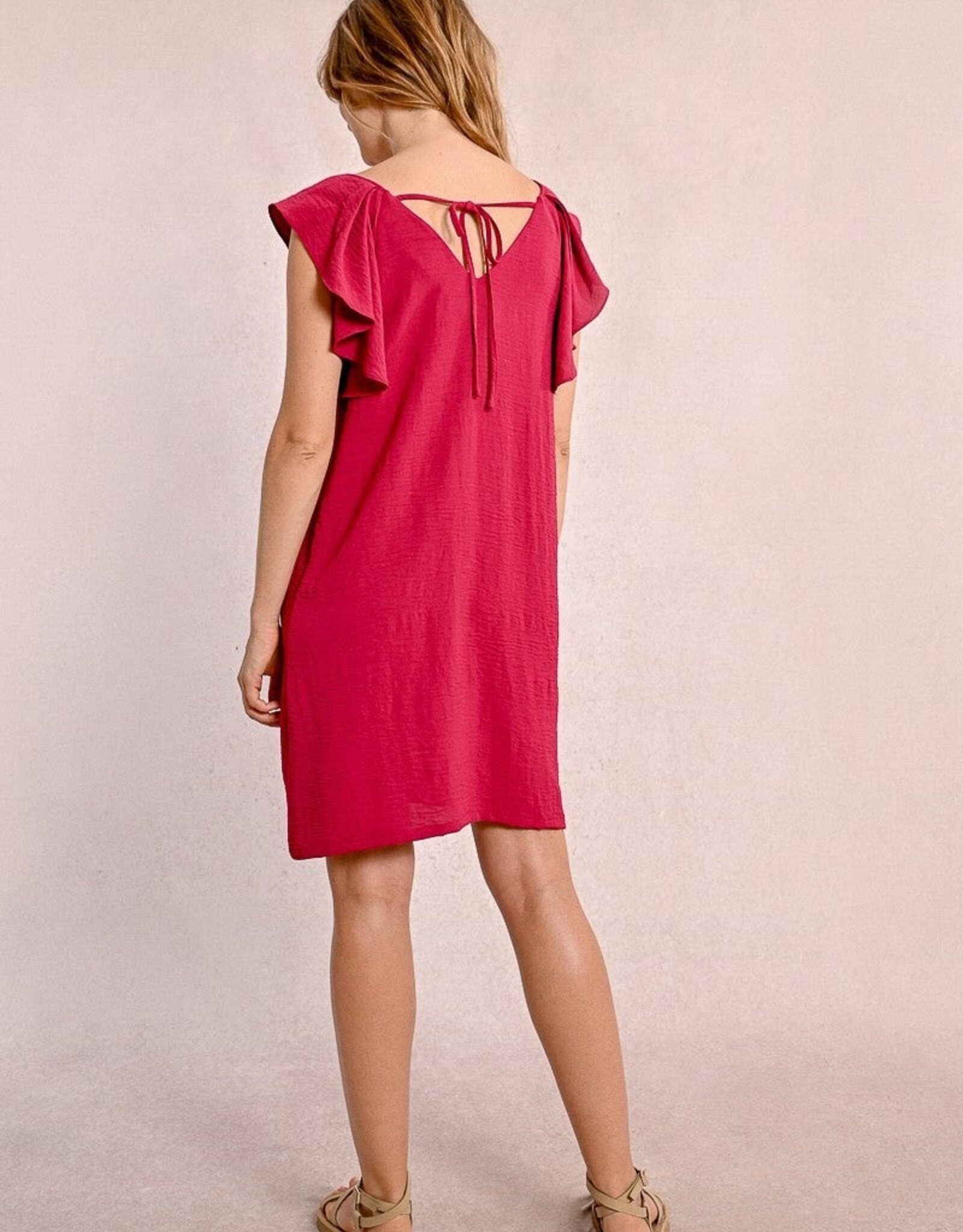 Molly Bracken Ruffle Sleeve Dress