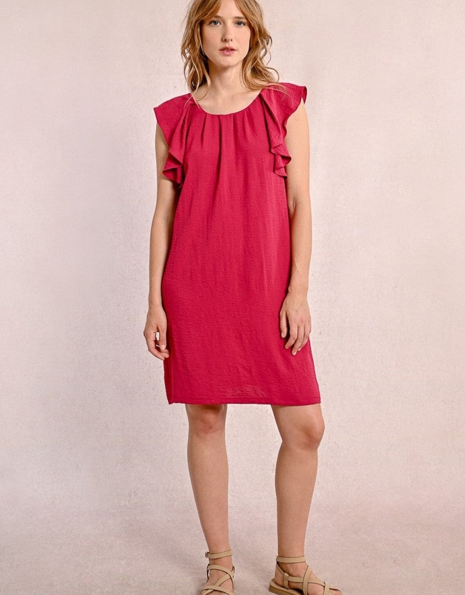 Molly Bracken Ruffle Sleeve Dress