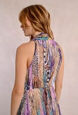 Molly Bracken Printed Front Pleated Dress