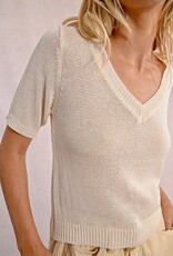 Molly Bracken Knited V-Neck Top