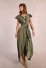 Molly Bracken Faux Wrap Long Dress