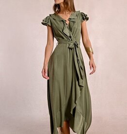 Molly Bracken Faux Wrap Long Dress