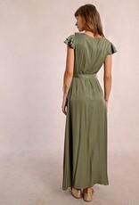 Molly Bracken Faux Wrap Long Dress