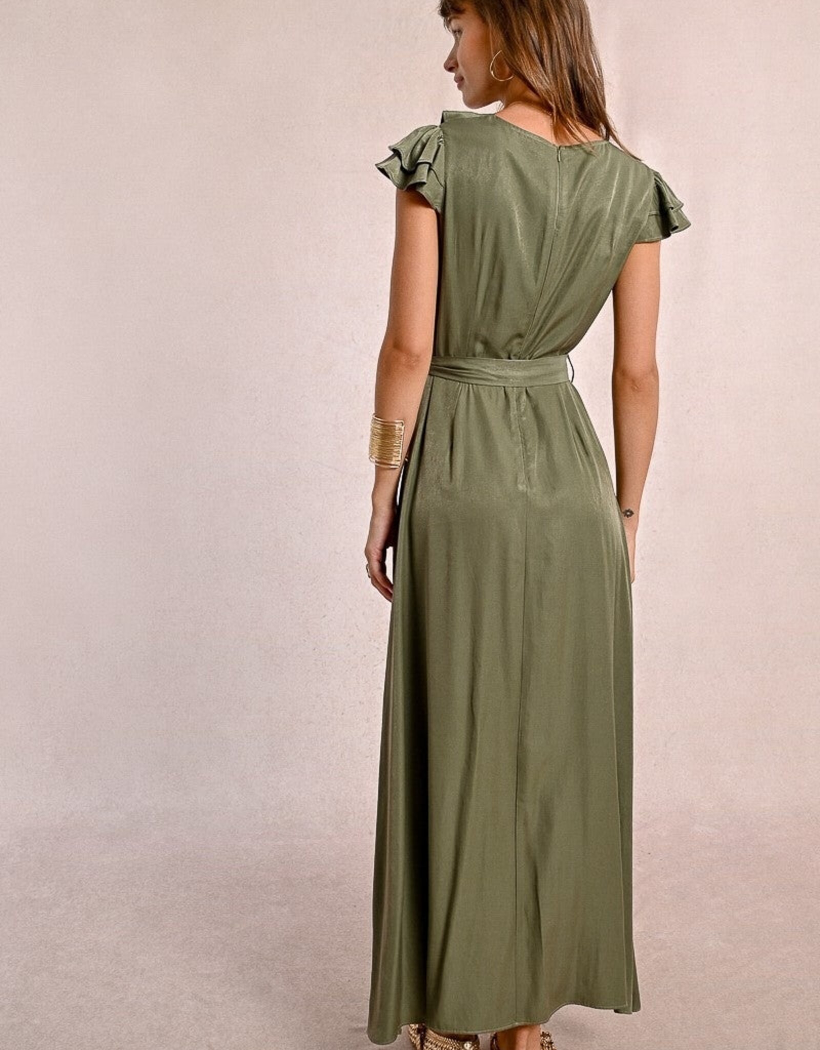 Molly Bracken Faux Wrap Long Dress