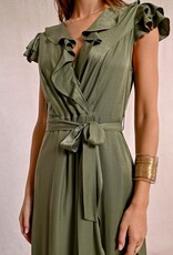 Molly Bracken Faux Wrap Long Dress