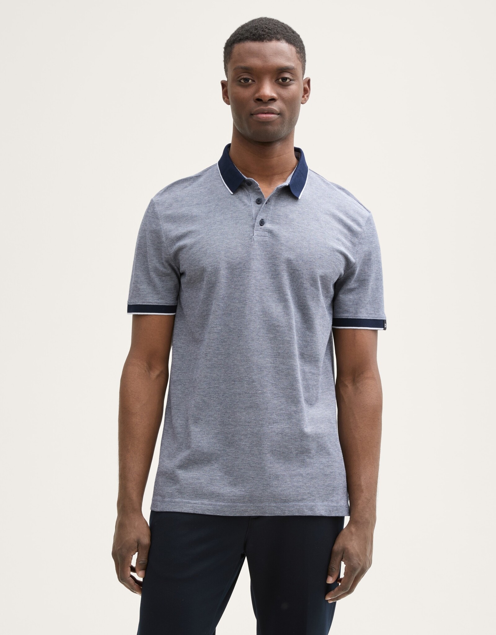 Tom Tailor Mens Polo w Tipping