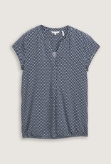Tom Tailor Printed S/S Blouse w Elastic Hem