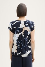 Tom Tailor Printed S/S Blouse w Elastic Hem