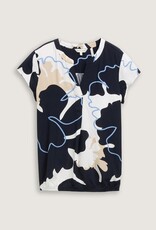 Tom Tailor Printed S/S Blouse w Elastic Hem
