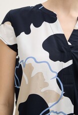 Tom Tailor Printed S/S Blouse w Elastic Hem