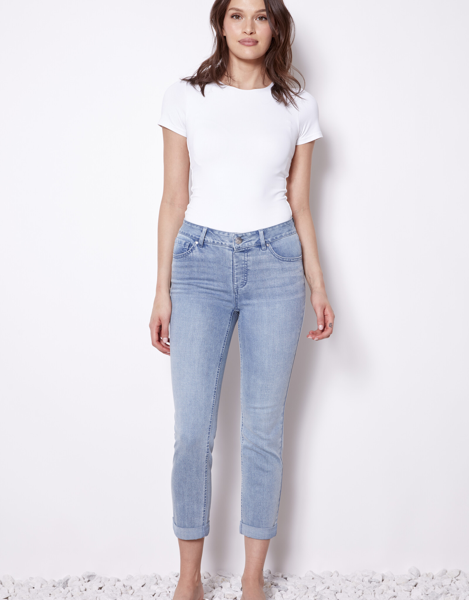 Up Denim Cropped Pant
