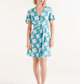 Compania Fantastica Bird Print S/S Button Dress