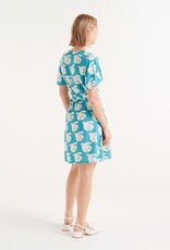 Compania Fantastica Bird Print S/S Button Dress