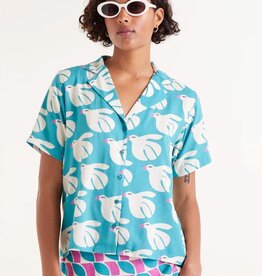 Compania Fantastica Bird Print S/S Blouse
