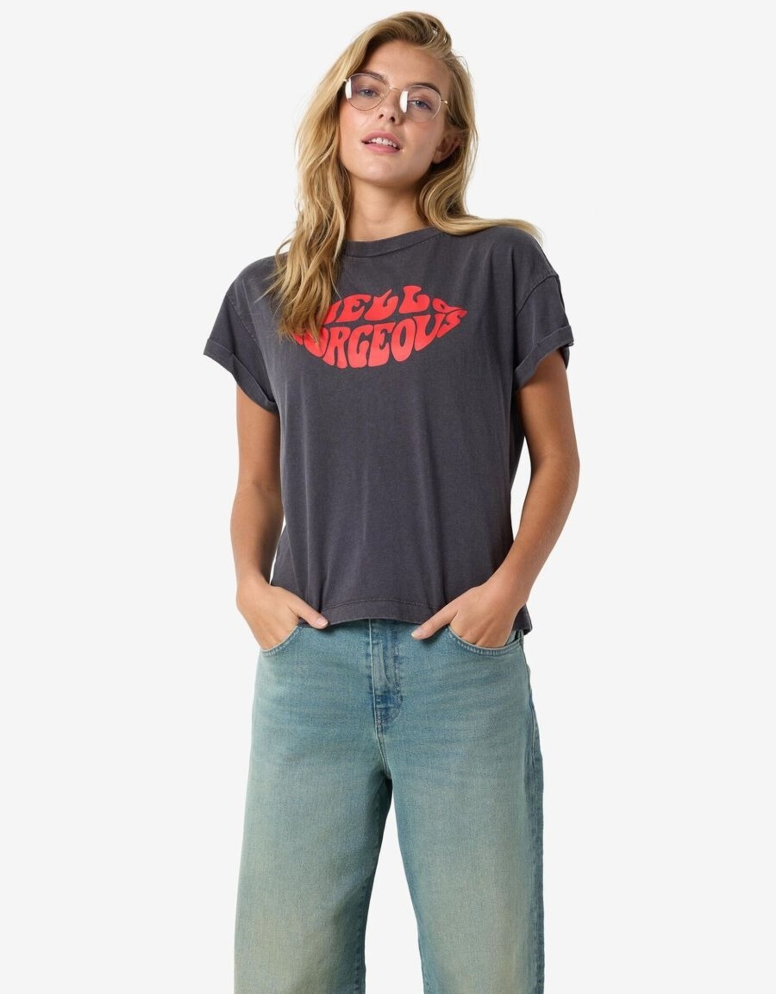 Noisy May Bohdi Gaby S/S T-Shirt - Lips