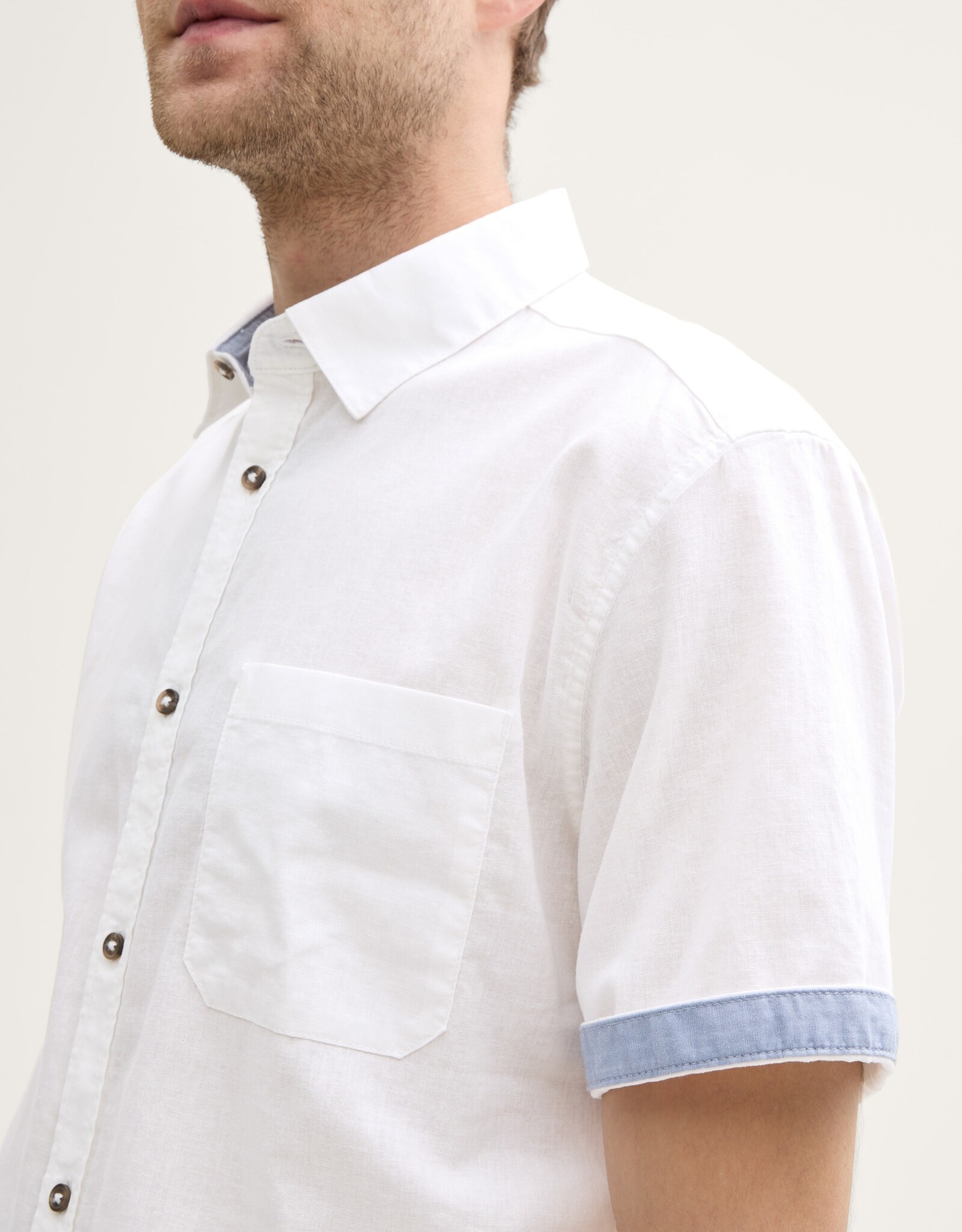 Tom Tailor Mens Cotton Linen Shirt