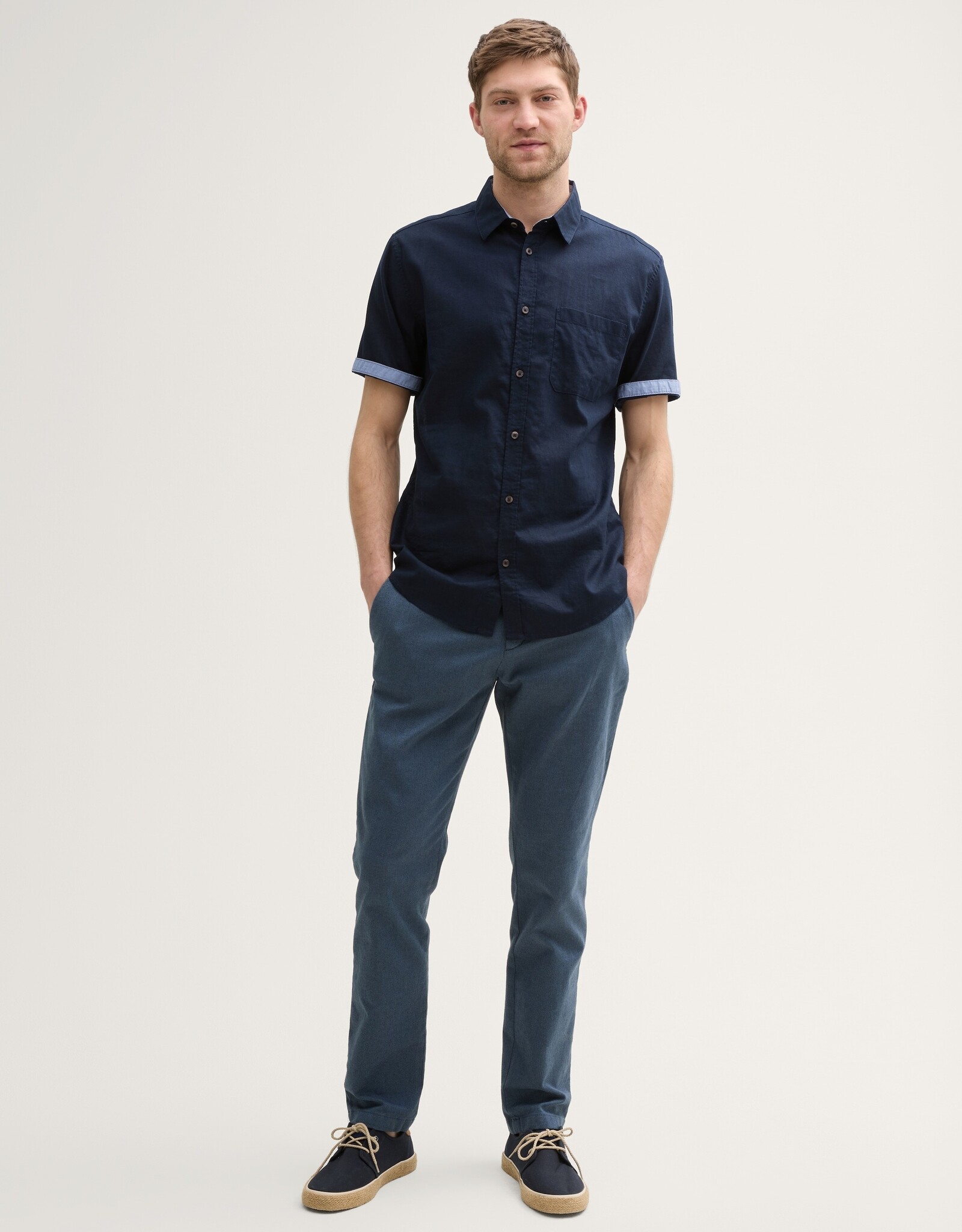 Tom Tailor Mens Cotton Linen Shirt