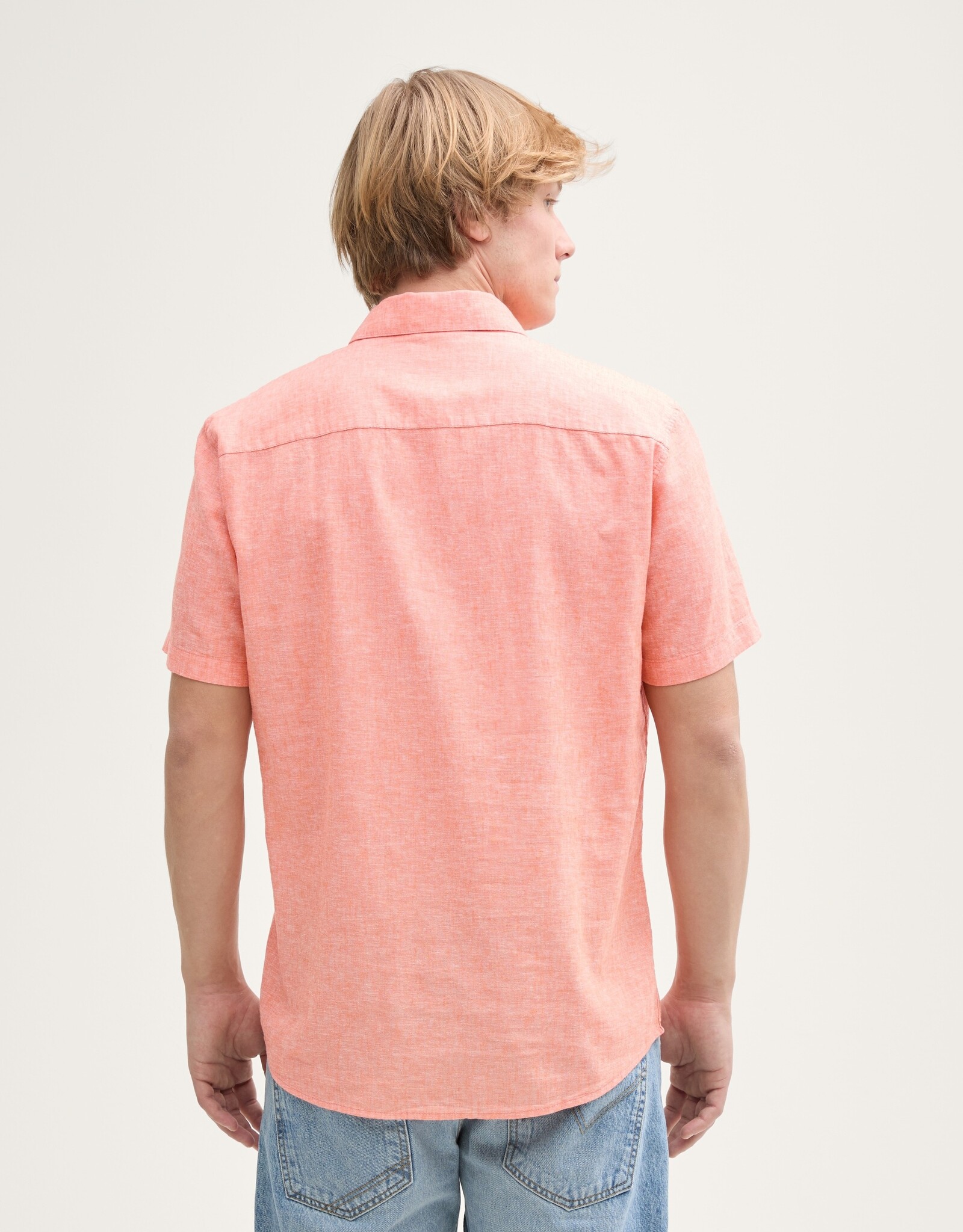 Tom Tailor Mens Cotton Linen S/S Shirt