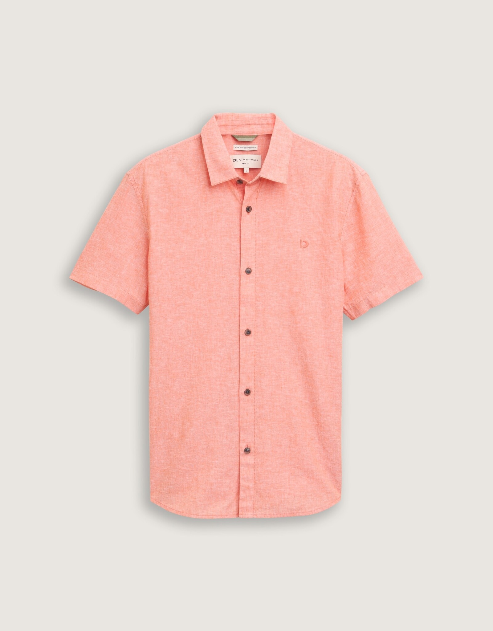 Tom Tailor Mens Cotton Linen S/S Shirt