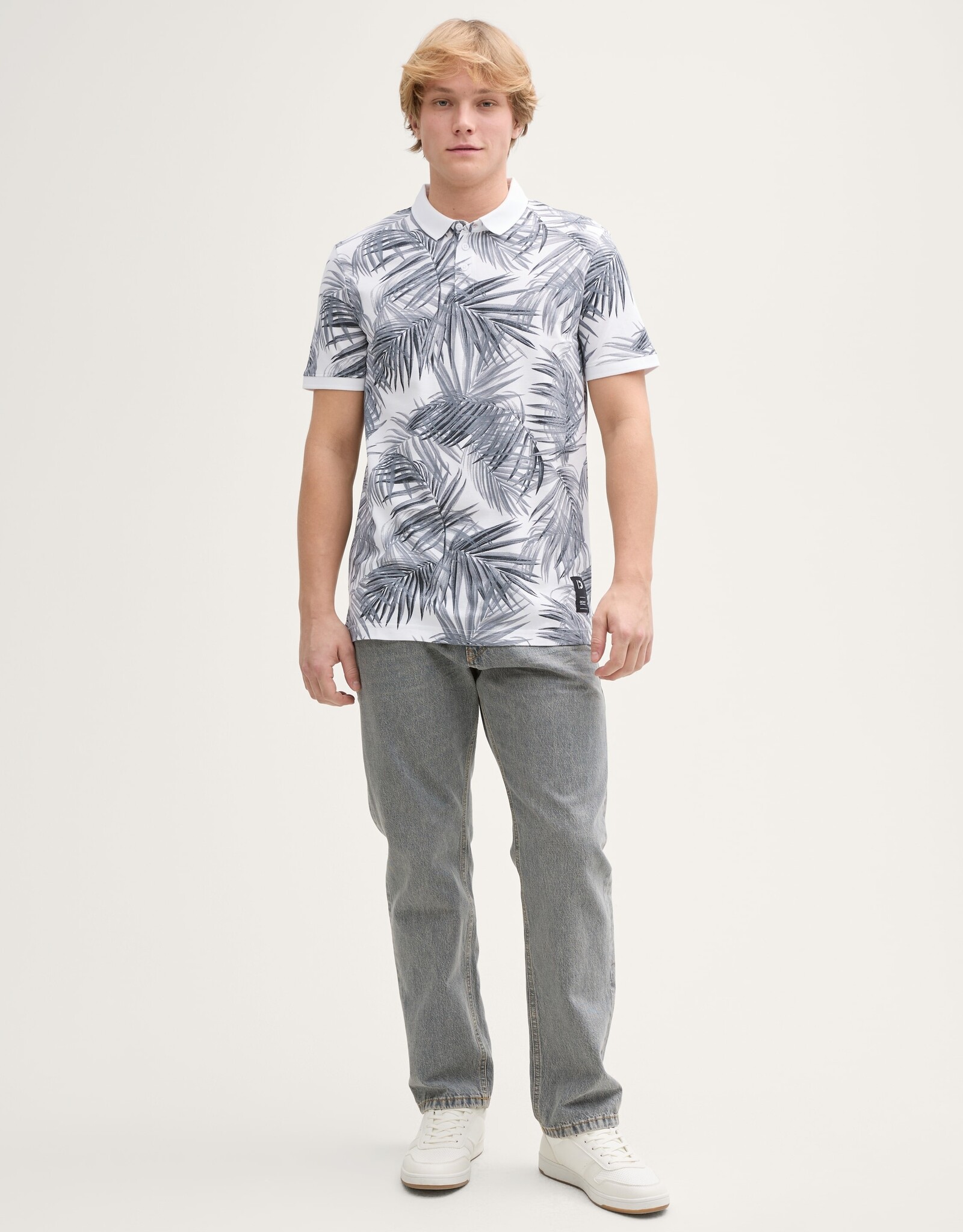 Tom Tailor Mens Fern Print Polo