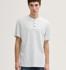 Tom Tailor Mens Waffle Henley T-Shirt