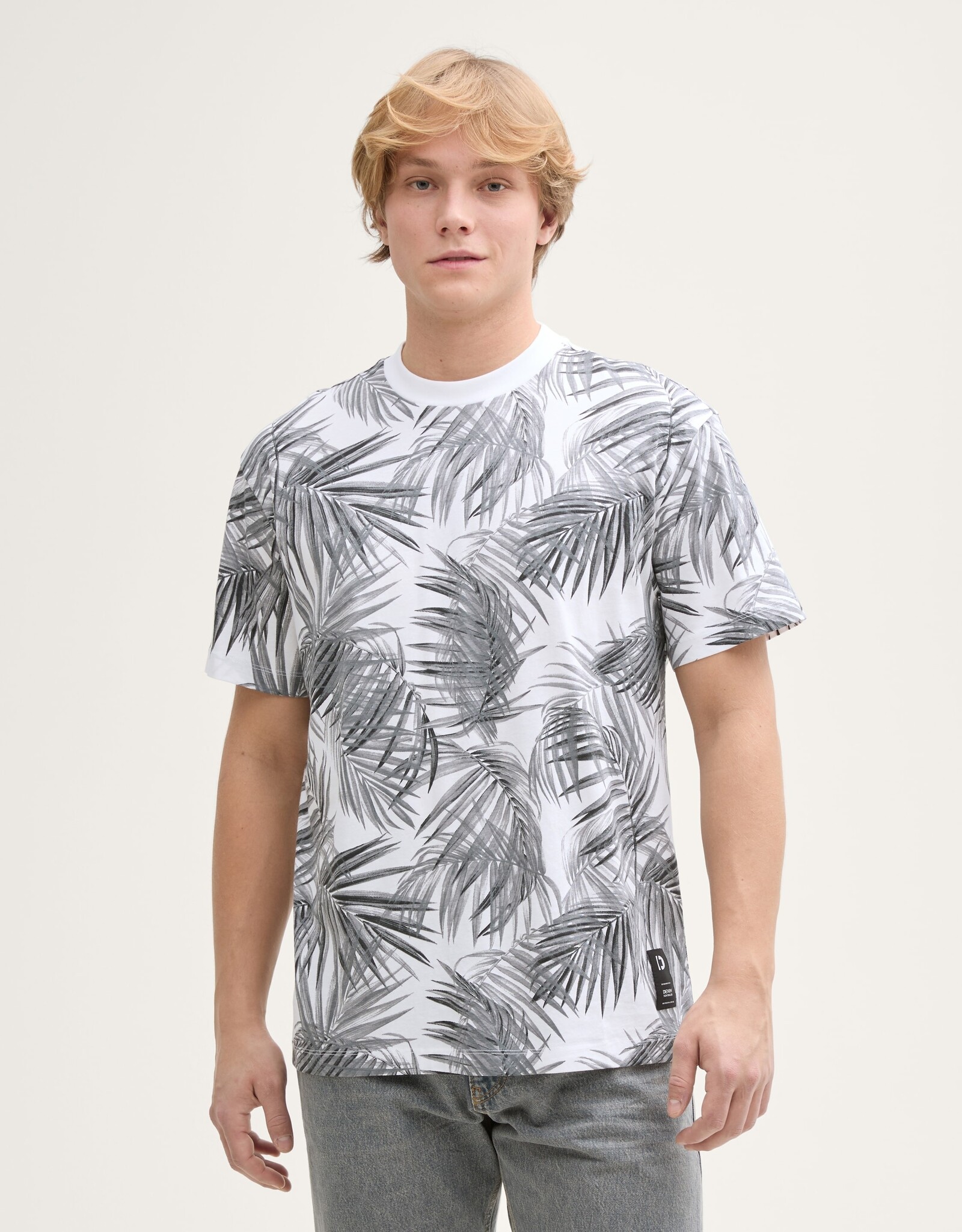 Tom Tailor Mens Fern Print T-Shirt
