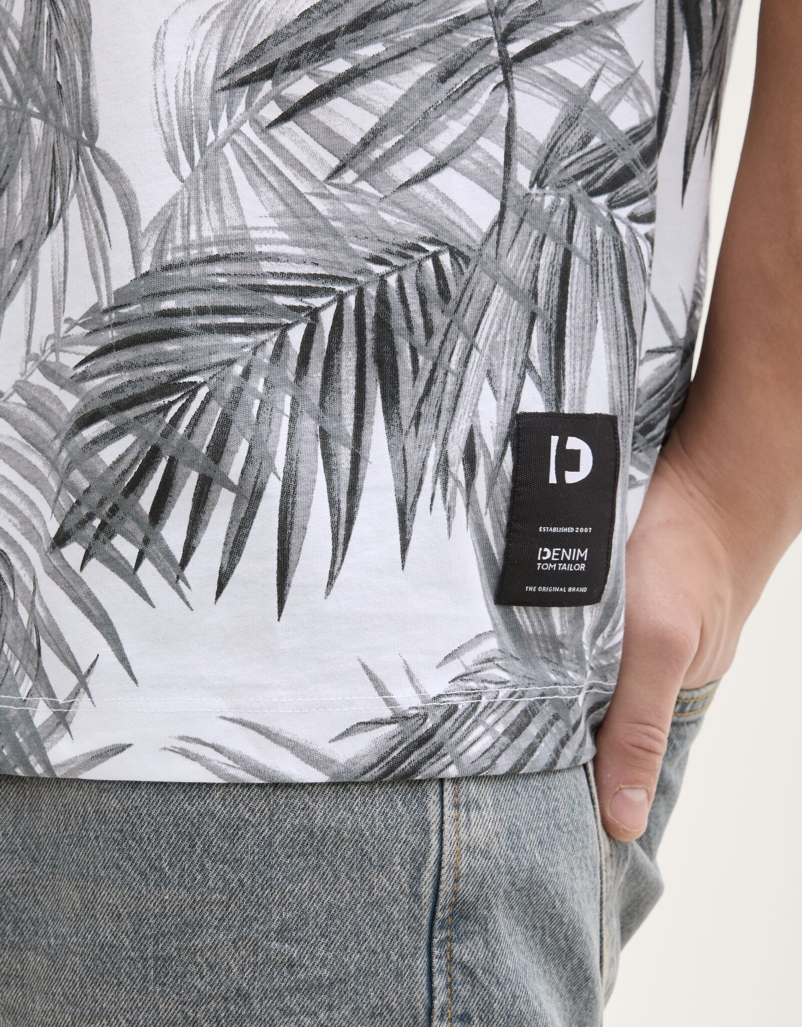 Tom Tailor Mens Fern Print T-Shirt