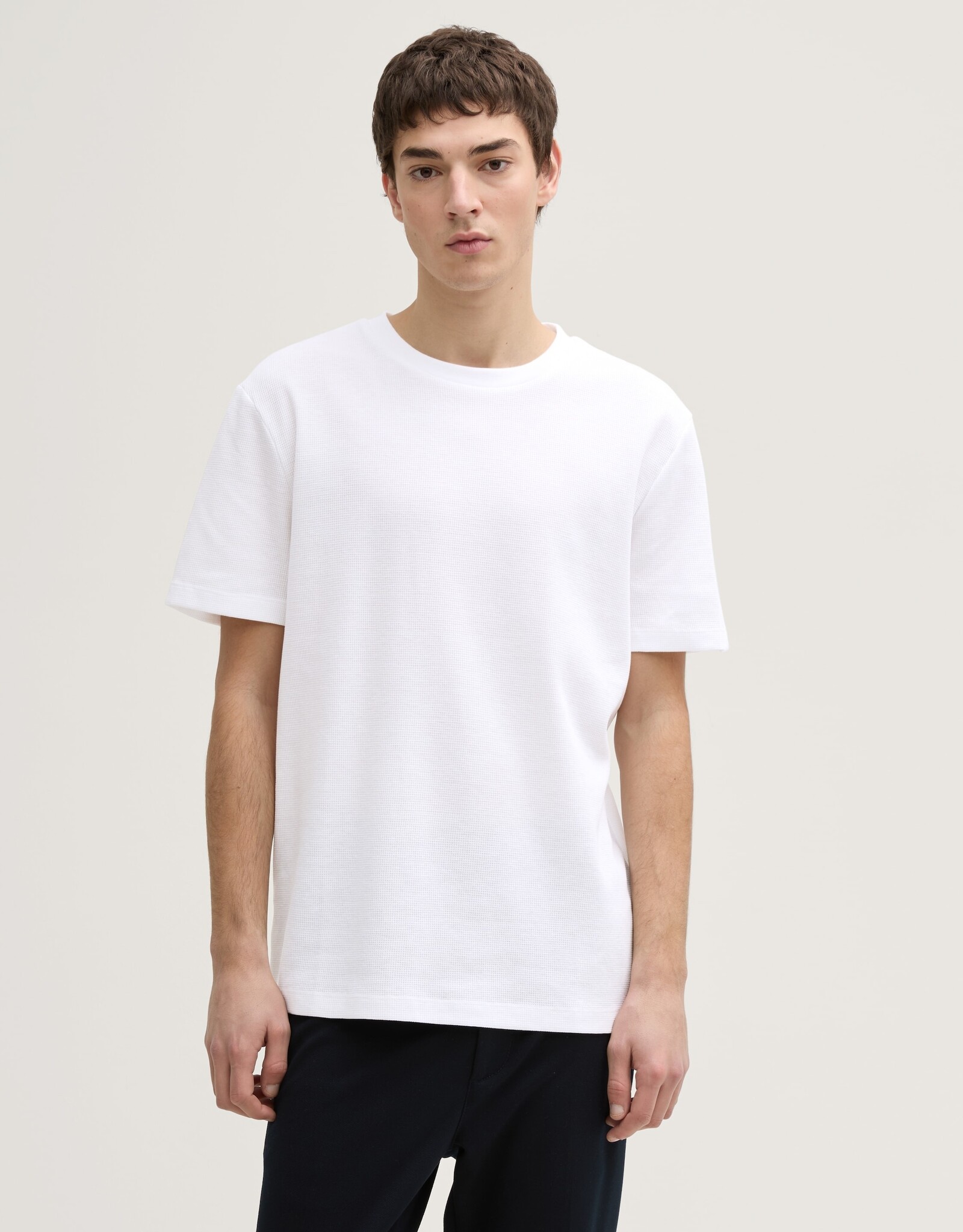 Tom Tailor Mens Waffle S/S T-Shirt