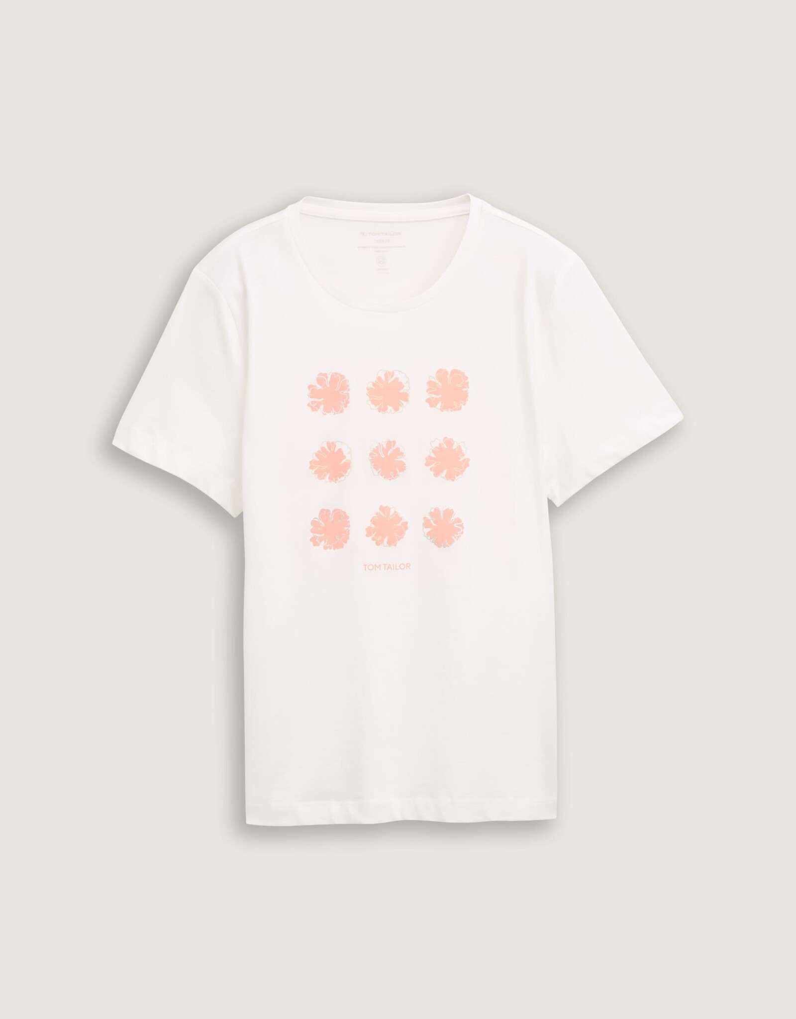 Tom Tailor Coral Shape Print Crew Neck T-Shirt