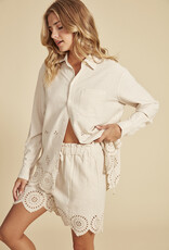 RD Style Shayla L/S Scalloped Shirt