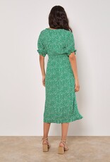 Apricot Dotty Constellation Button Detail Milkmaid Dress