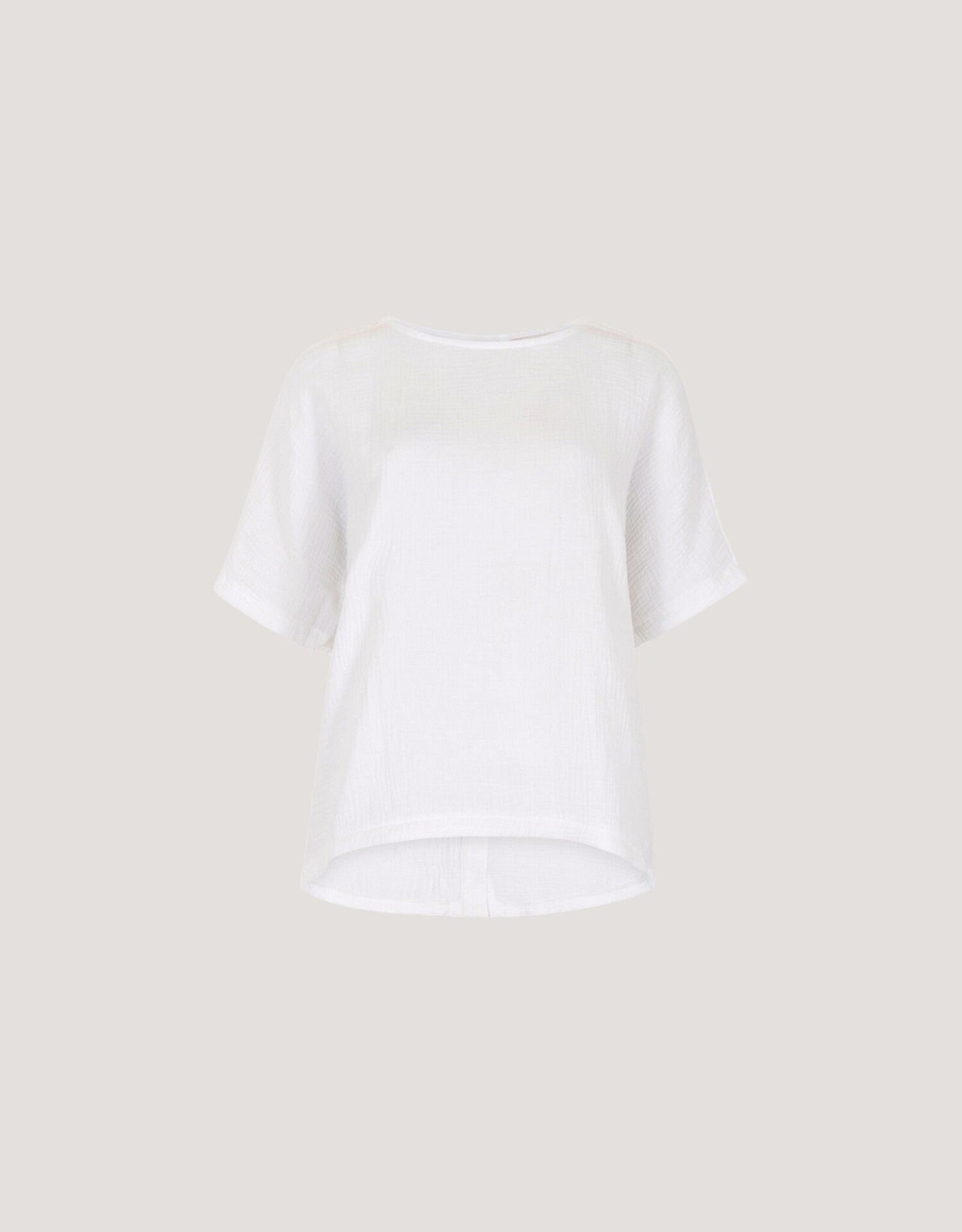 Apricot Tetra Button Back Curved Tee