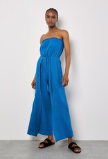 Apricot Bandeau Wrap Leg Tetra Jumpsuit