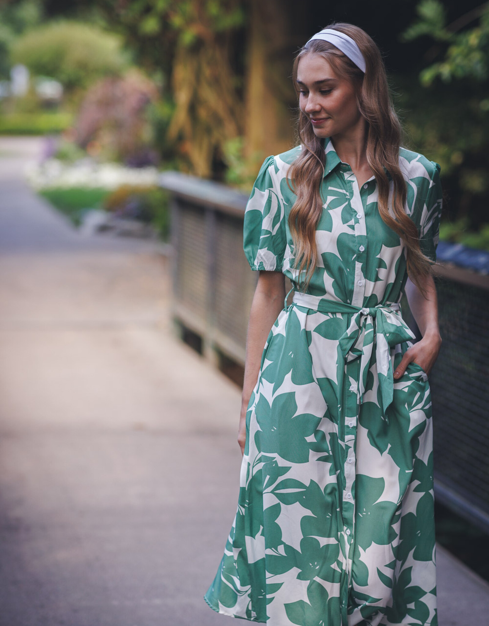 Papillon  Floral Collared Shirt Dress