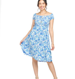 Papillon Floral S/S Off the Shoulder Dress