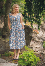 Papillon Floral Elastic Waist Tank Dress