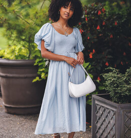 Papillon Smocked Puff Sleeve Dress